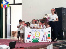 Trường Mầm non Dân Hoà tổ chức hội thi “Sân chơi trí tuệ ” lần thứ I cho các bé  4 tuổi năm học 2023 - 2024